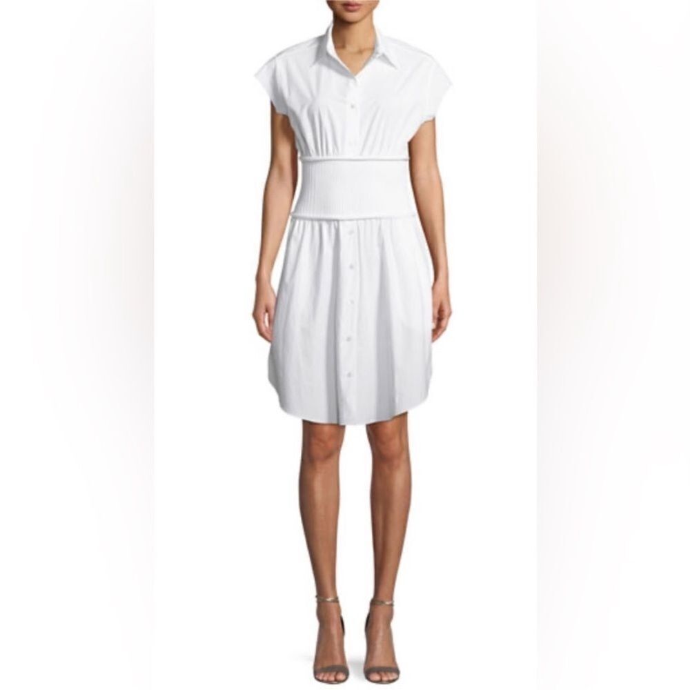 T Alexander Wang Elegant White Button-Up Mini Dress, US2
